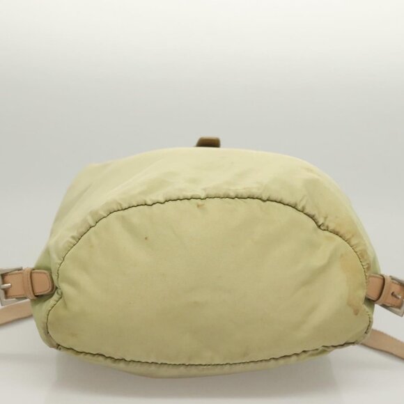 PRADA Backpack Nylon Beige Silver Auth bs28213 main image 5